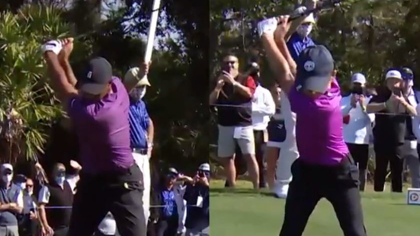 Video of Tiger Woods and son Charlie's mannerisms will blow your mind!